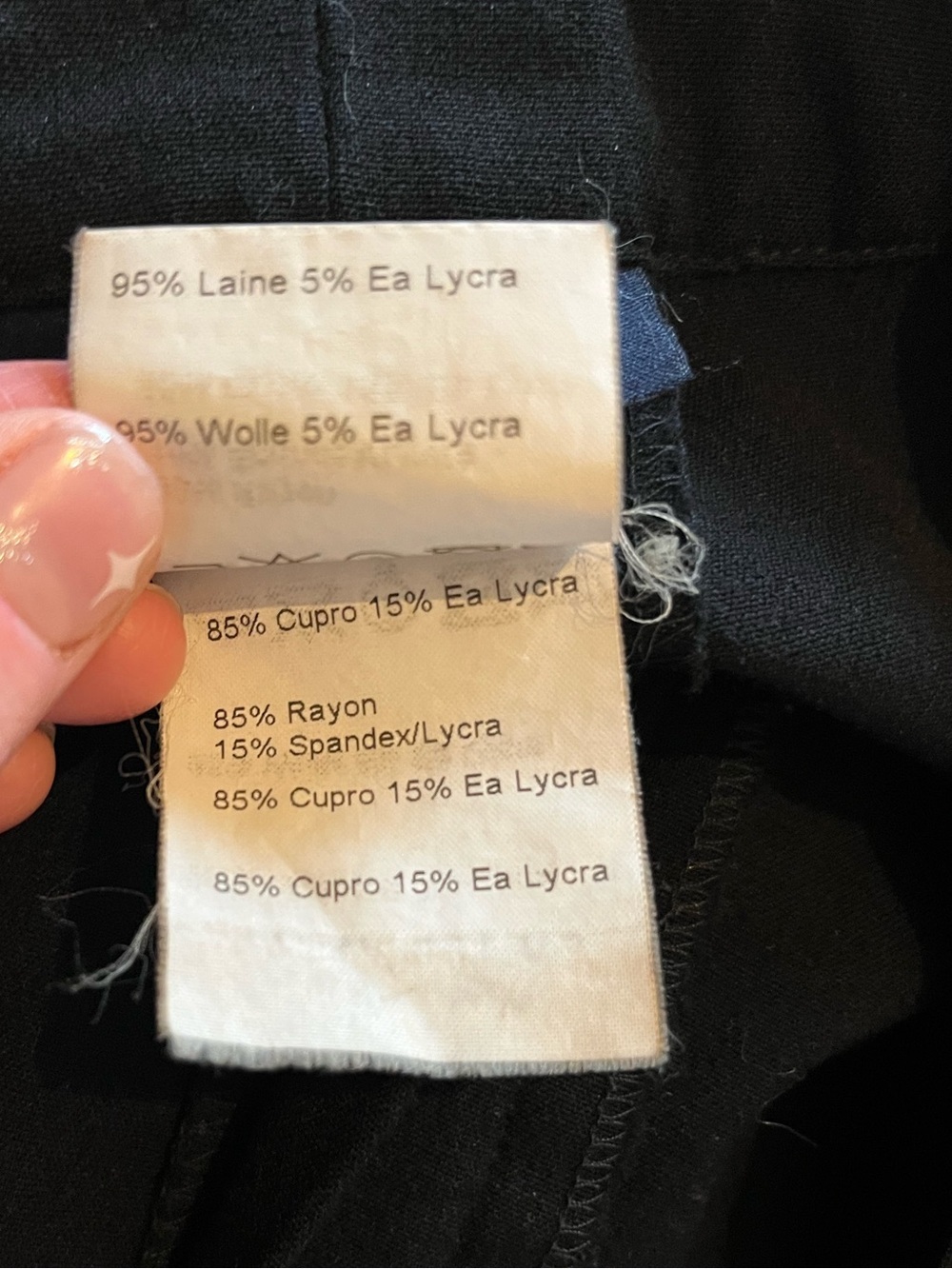 Piazza Sempione Italian Wool Black Tailored Trousers IT 42 US 6 - Picture 5 of 9